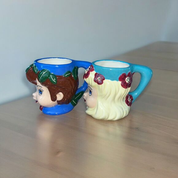Peter Pan & Wendy Vintage Pottery Mugs Quirky & Cute Collectibles Excellent Cond - Picture 3 of 6